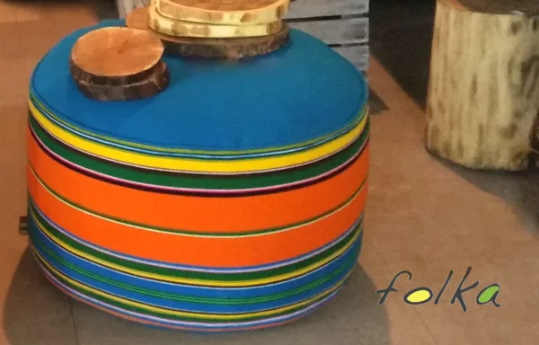 Pufa pomarańczowy pasiak
